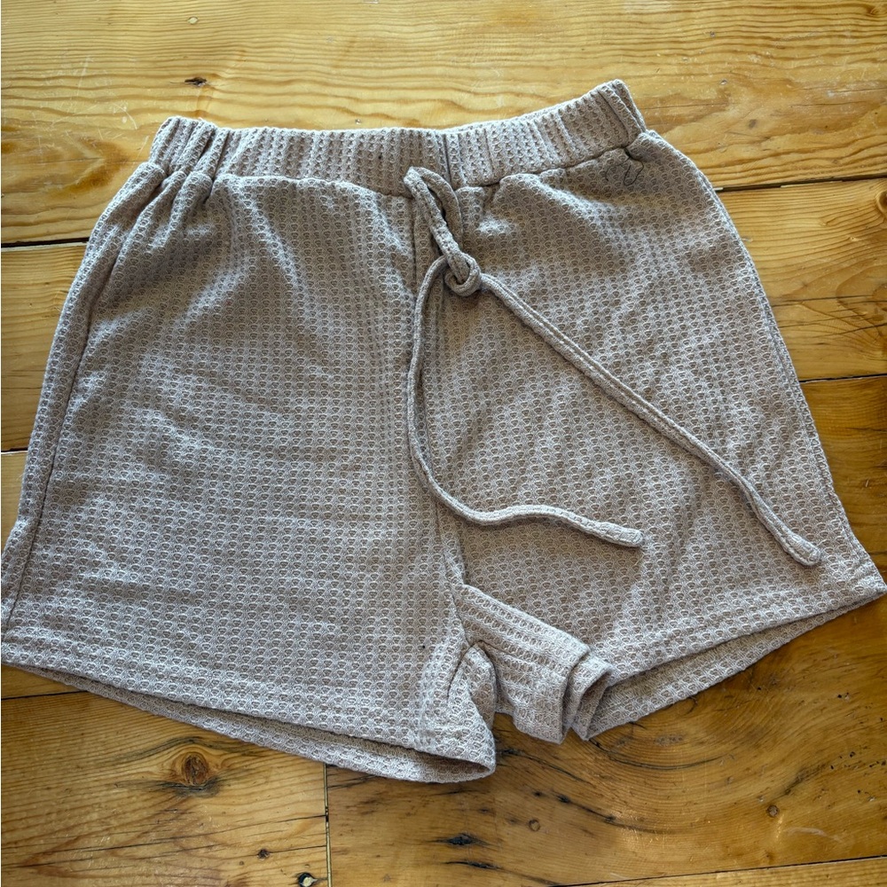 SHEIN Textured Tan Shorts